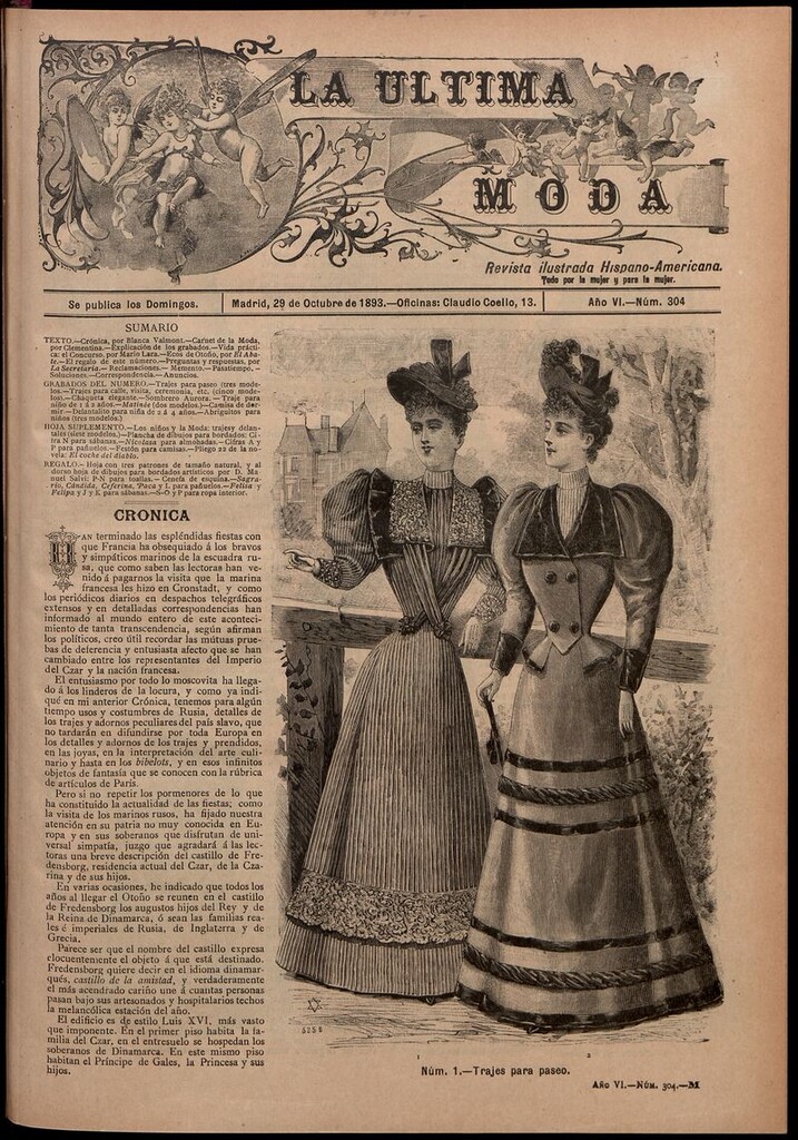 Miniatura de La Última moda: revista ilustrada hispano-americana, del 29 de octubre de 1893