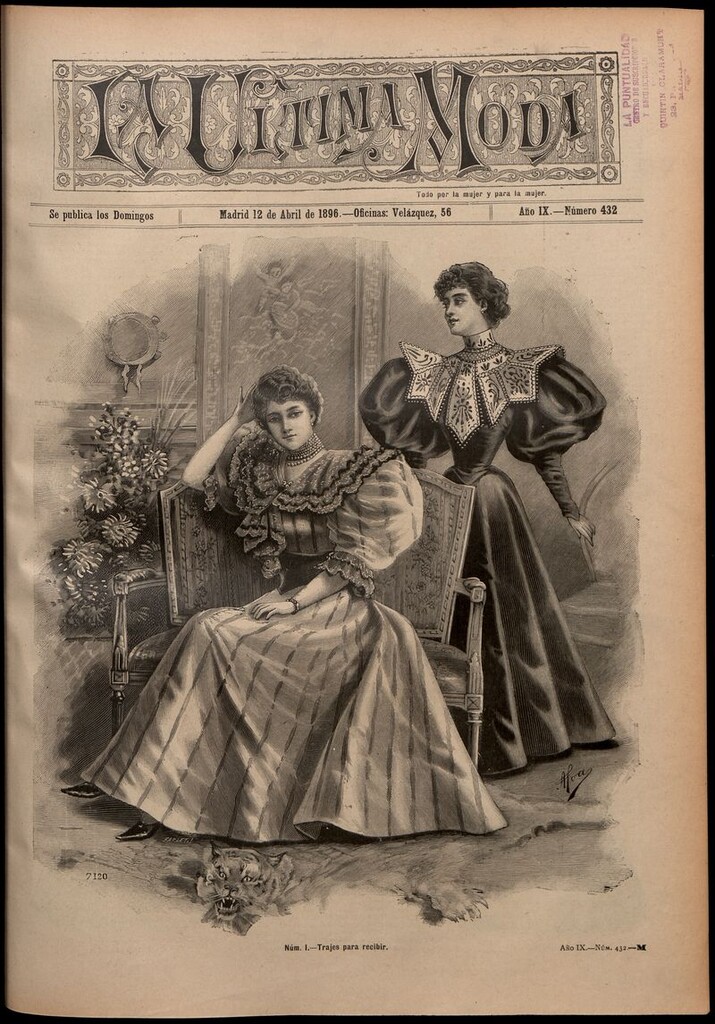 Miniatura de La Última moda: revista ilustrada hispano-americana, del 12 de abril de 1896