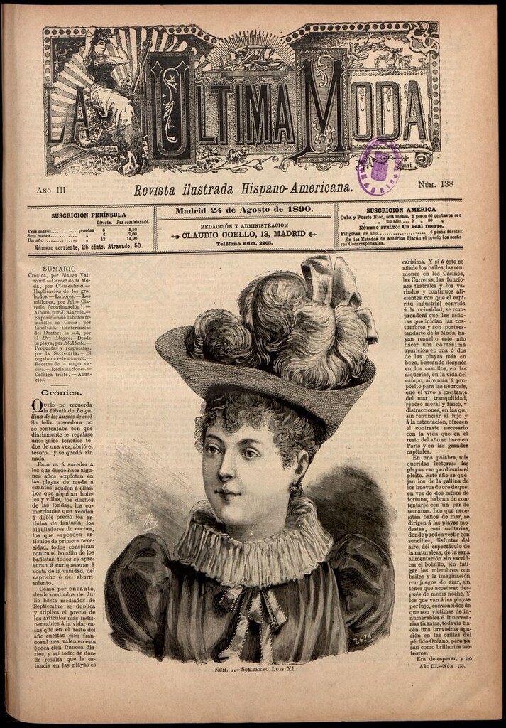 Miniatura de La Última moda: revista ilustrada hispano-americana, del 24 de agosto de 1890
