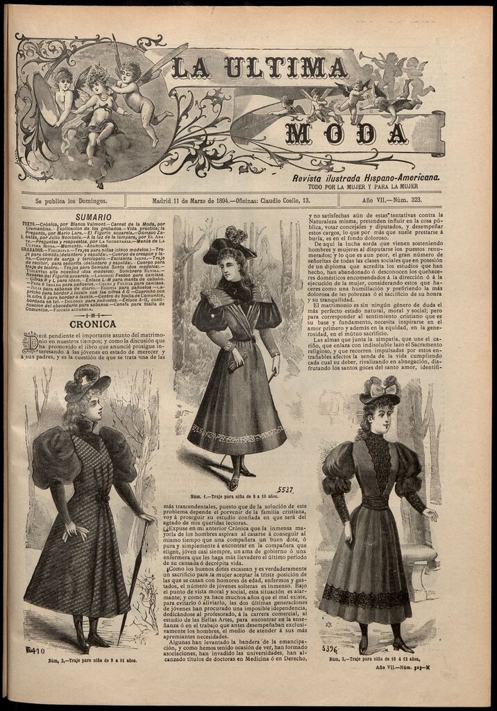 Miniatura de La Última moda: revista ilustrada hispano-americana, del 11 de marzo de 1894