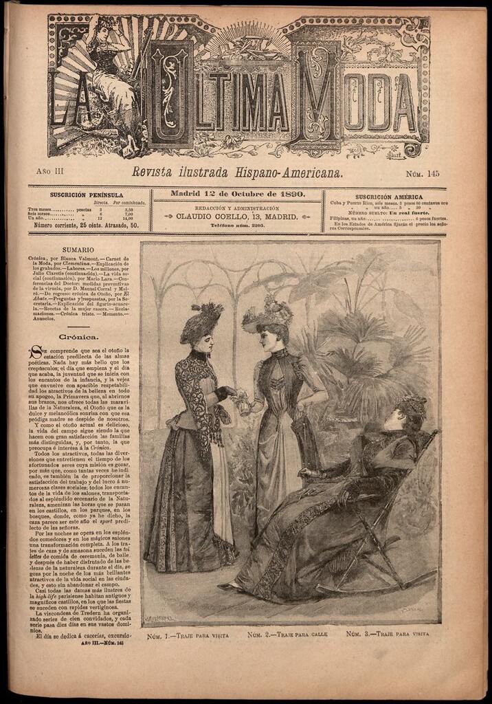 Miniatura de La Última moda: revista ilustrada hispano-americana, del 12 de octubre de 1890