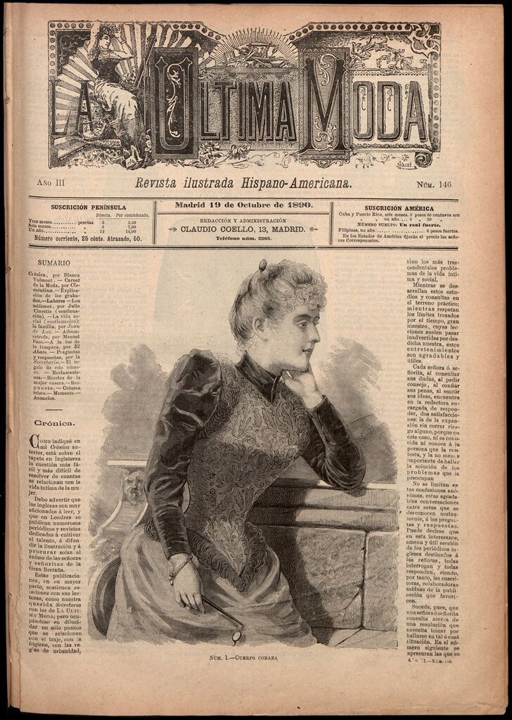 Miniatura de La Última moda: revista ilustrada hispano-americana, del 19 de octubre de 1890