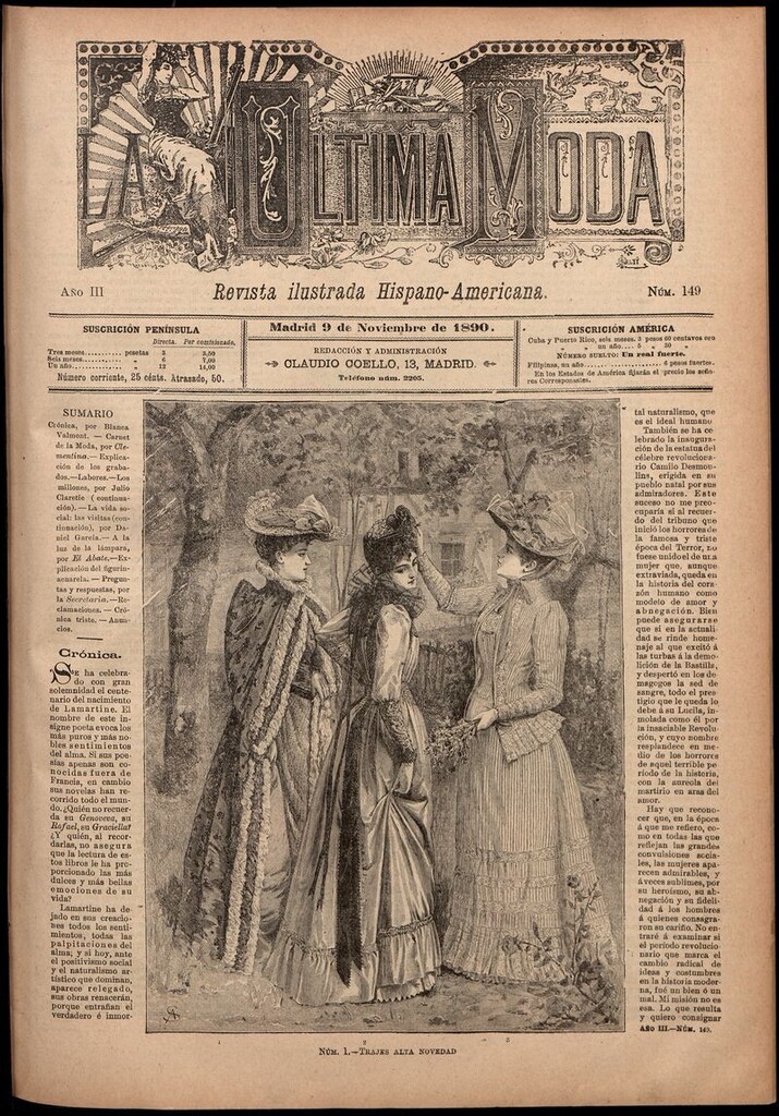 Miniatura de La Última moda: revista ilustrada hispano-americana, del 9 de noviembre de 1890