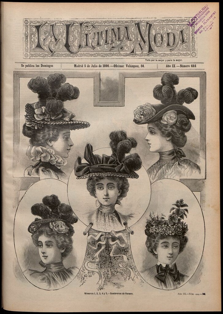 Miniatura de La Última moda: revista ilustrada hispano-americana, del 5 de julio de 1896