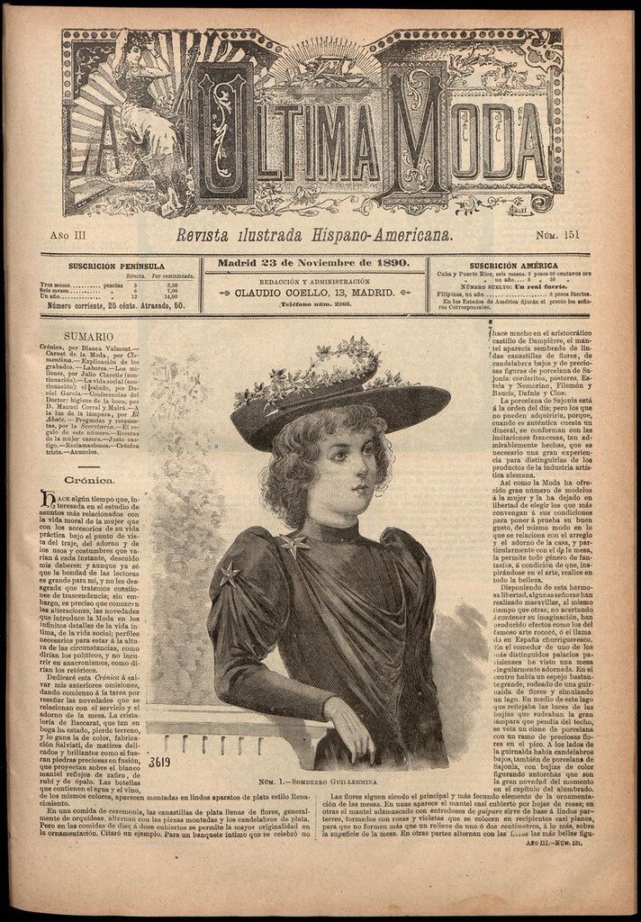 Miniatura de La Última moda: revista ilustrada hispano-americana, del 23 de noviembre de 1890
