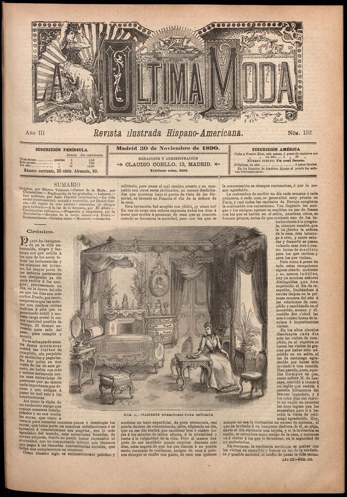 Miniatura de La Última moda: revista ilustrada hispano-americana, del 30 de noviembre de 1890