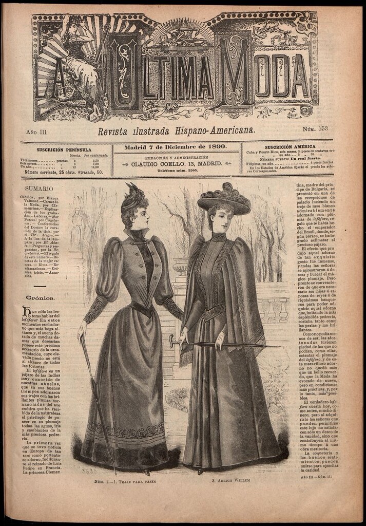 Miniatura de La Última moda: revista ilustrada hispano-americana, del 7 de diciembre de 1890