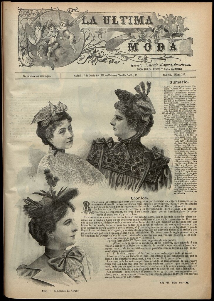 Miniatura de La Última moda: revista ilustrada hispano-americana, del 17 de junio de 1894