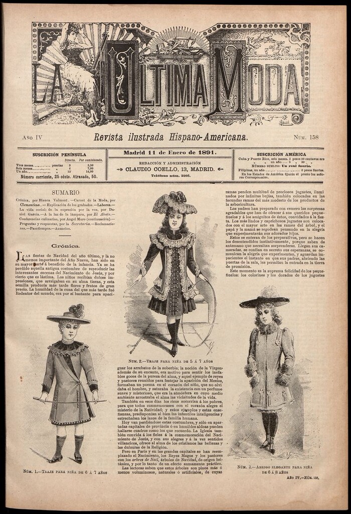 Miniatura de La Última moda: revista ilustrada hispano-americana, del 11 de enero de 1891