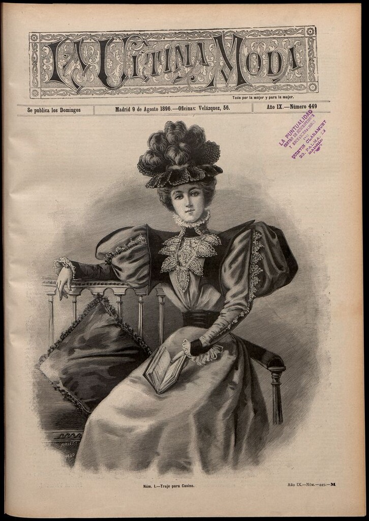 Miniatura de La Última moda: revista ilustrada hispano-americana, del 9 de agosto de 1896