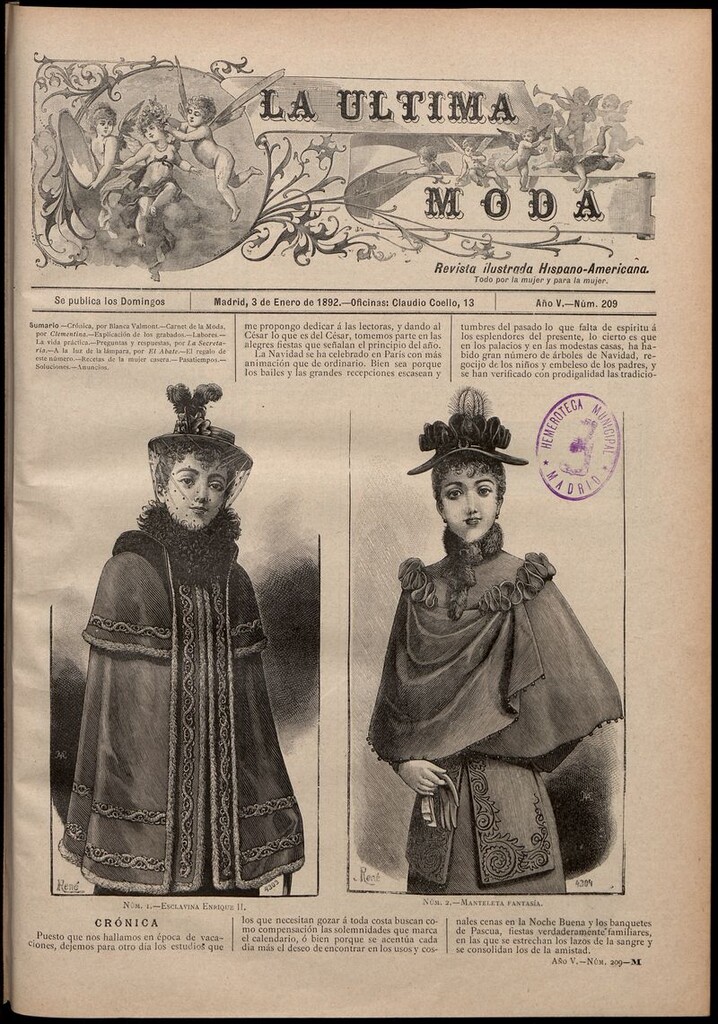 Miniatura de La Última moda: revista ilustrada hispano-americana, del 3 de enero de 1892