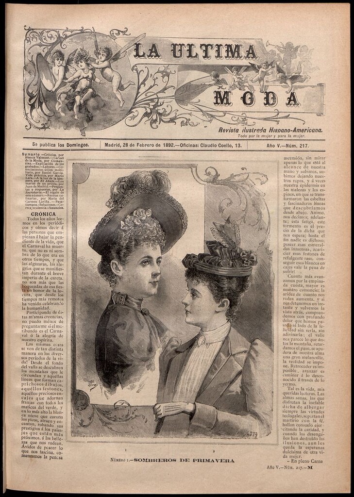 Miniatura de La Última moda: revista ilustrada hispano-americana, del 28 de febrero de 1892