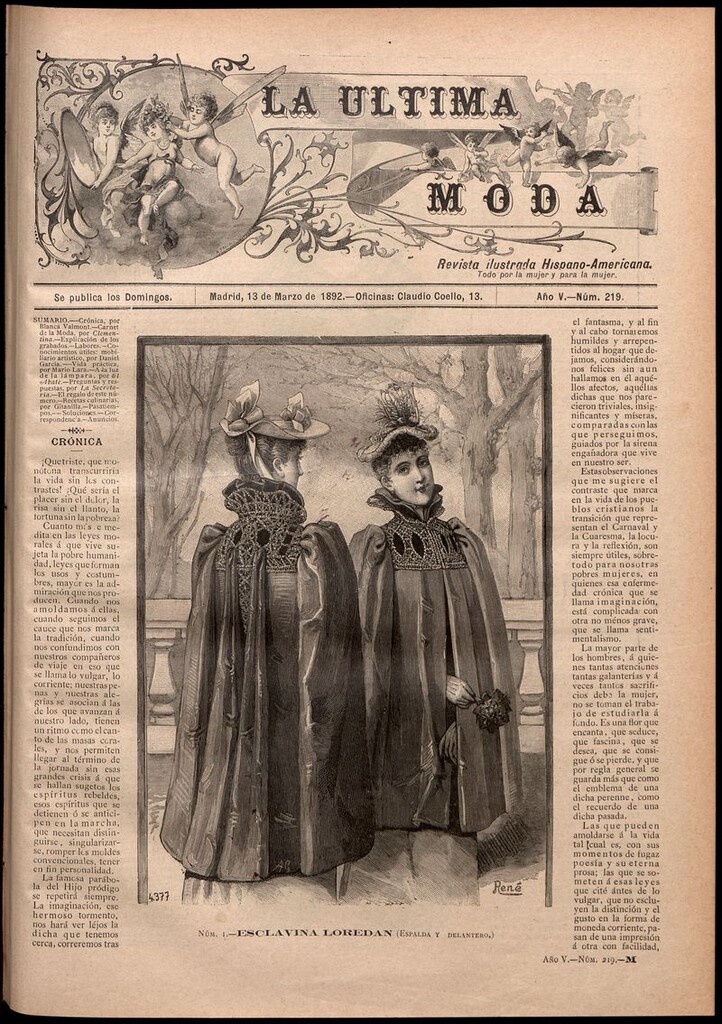 Miniatura de La Última moda: revista ilustrada hispano-americana, del 13 de marzo de 1892