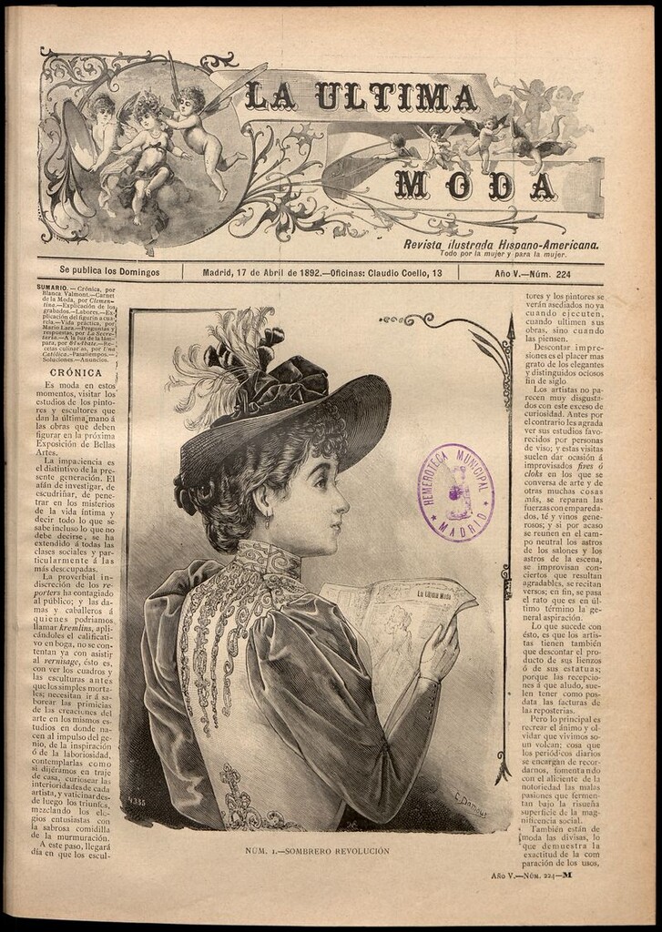 Miniatura de La Última moda: revista ilustrada hispano-americana, del 17 de abril de 1892