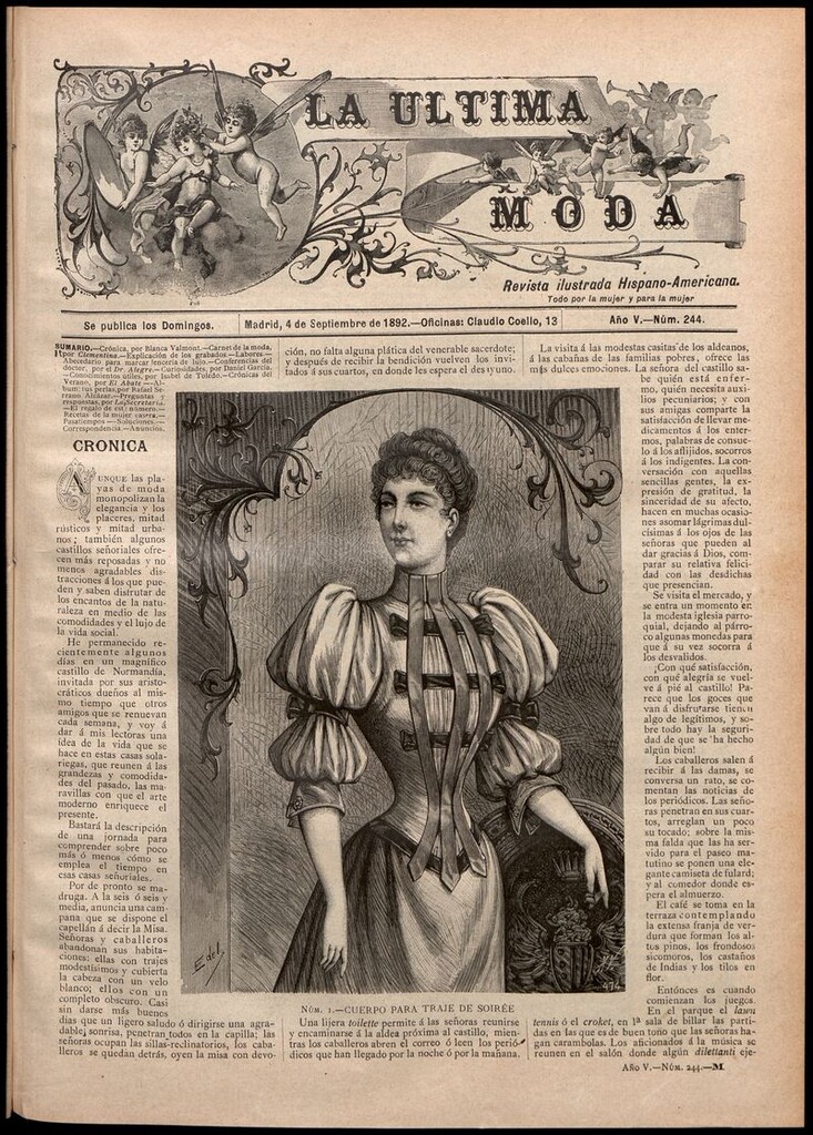 Miniatura de La Última moda: revista ilustrada hispano-americana, del 4 de septiembre de 1892