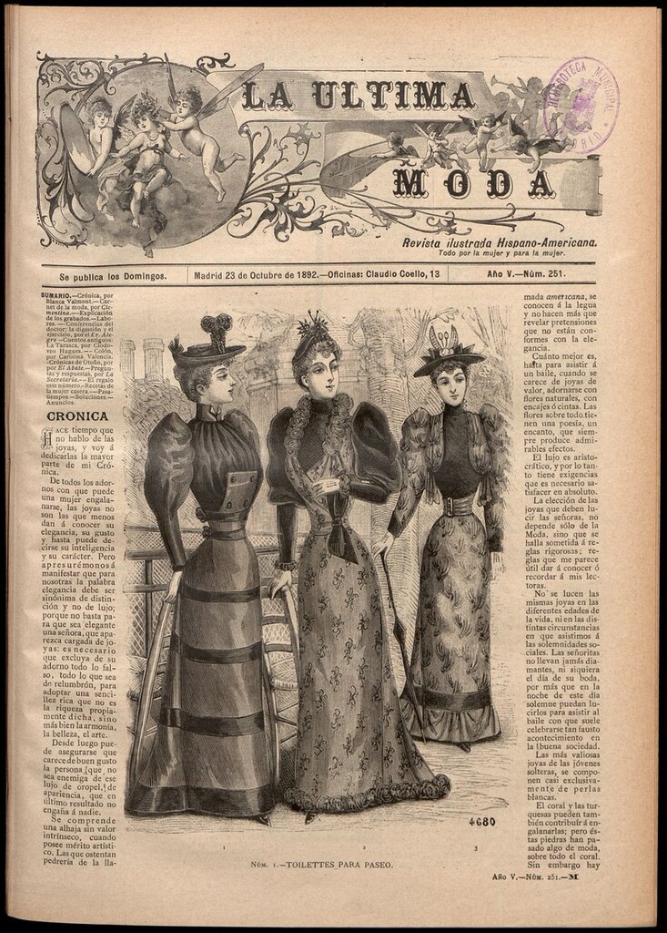 Miniatura de La Última moda: revista ilustrada hispano-americana, del 23 de octubre de 1892