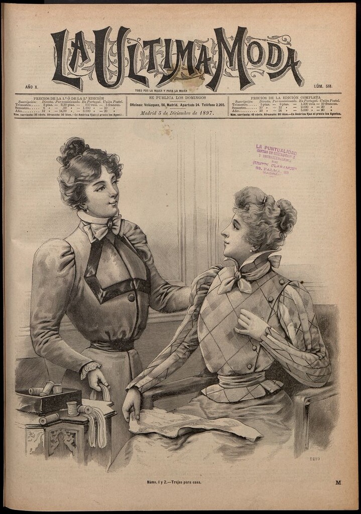 Miniatura de La Última moda: revista ilustrada hispano-americana, del 5 de diciembre de 1897