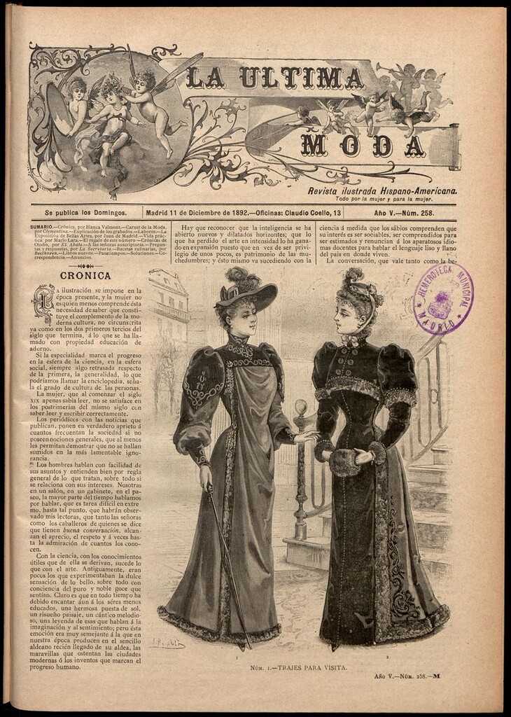 Miniatura de La Última moda: revista ilustrada hispano-americana, del 11 de diciembre de 1892