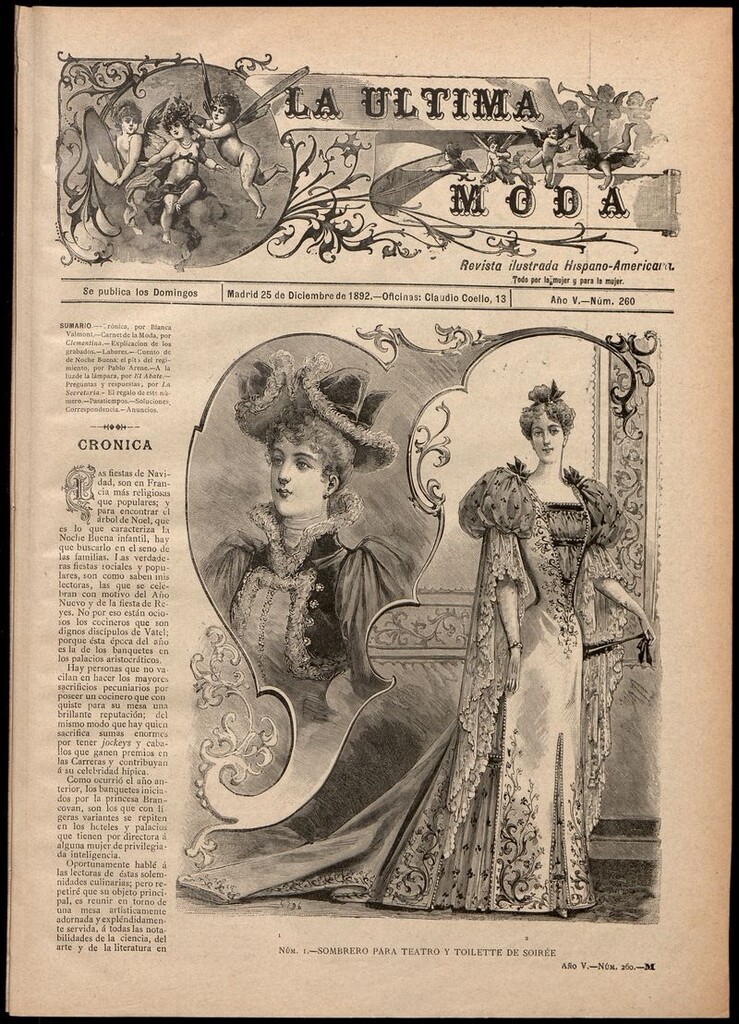 Miniatura de La Última moda: revista ilustrada hispano-americana, del 25 de diciembre de 1892
