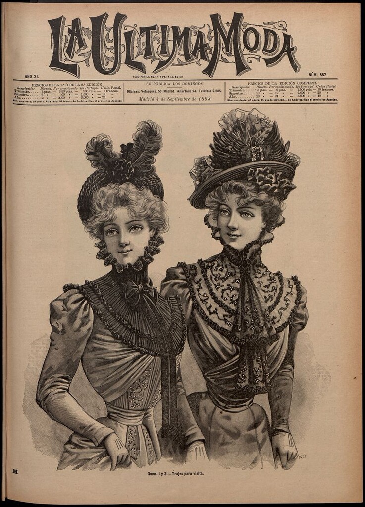 Miniatura de La Última moda: revista ilustrada hispano-americana, del 4 de septiembre de 1898