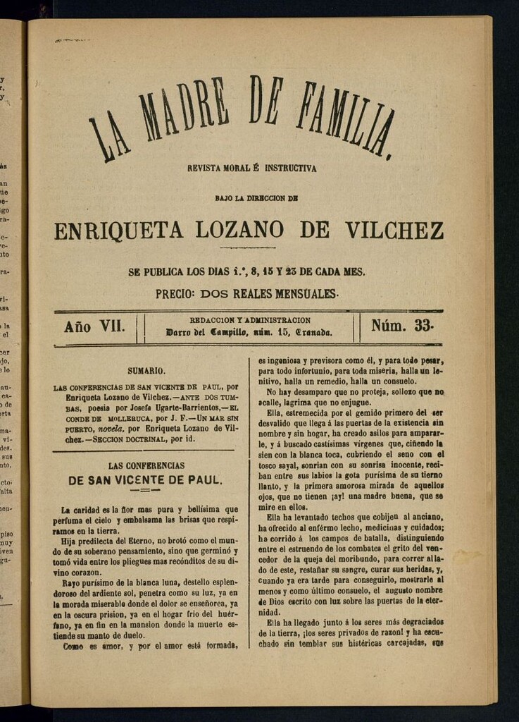 Miniatura de Madre de Familia : revista semanal año VII, nº 33