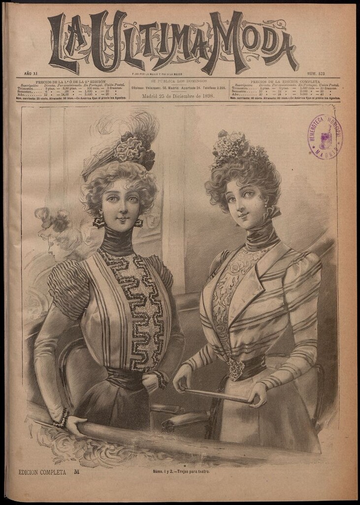 Miniatura de La Última moda: revista ilustrada hispano-americana, del 25 de diciembre de 1898