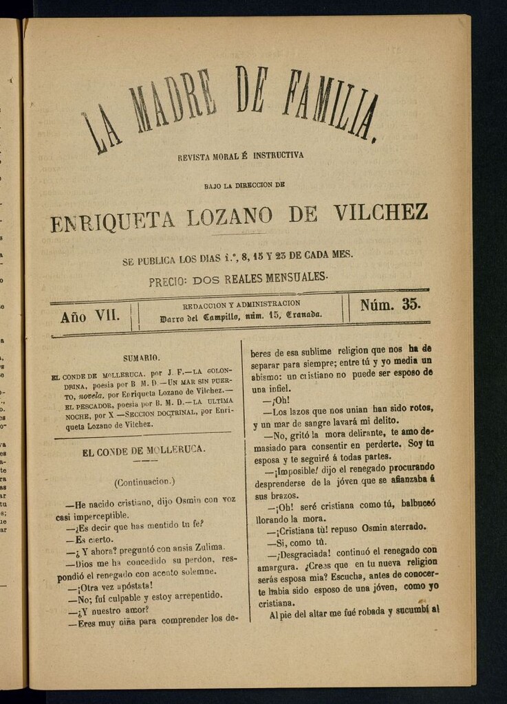 Miniatura de Madre de Familia : revista semanal año VII, nº 35