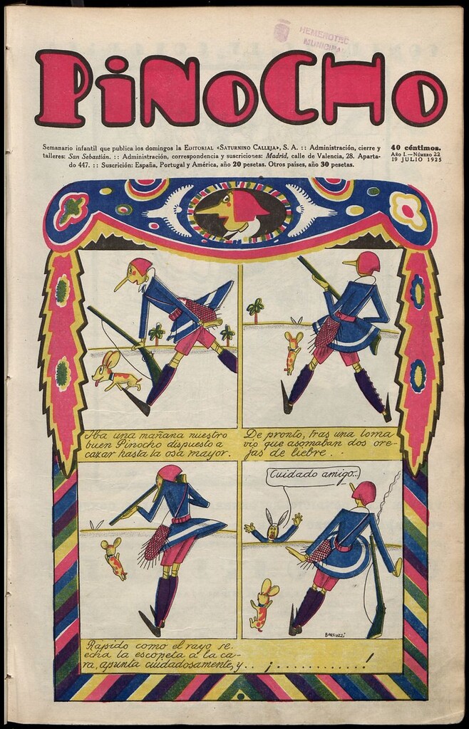 Miniatura de Pinocho: semanario infantil, nº 22 del 19 de julio de 1925