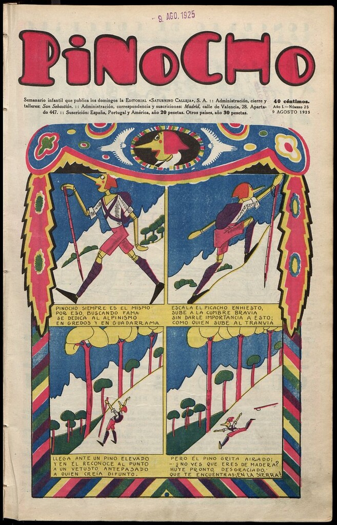 Miniatura de Pinocho: semanario infantil, nº 25 del 9 de agosto de 1925