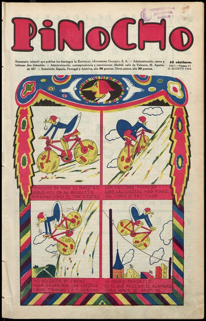 Miniatura de Pinocho: semanario infantil, nº 27 del 23 de agosto de 1925