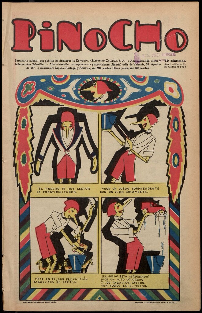 Miniatura de Pinocho: semanario infantil, nº 35 del 18 de octubre de 1925