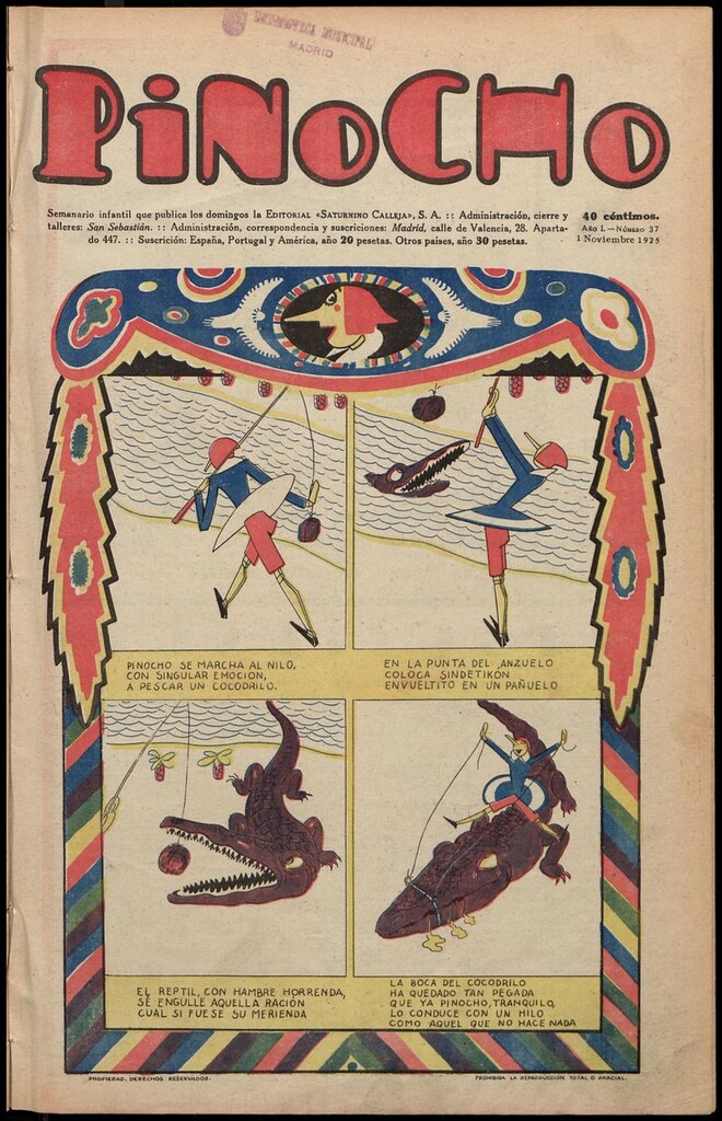Miniatura de Pinocho: semanario infantil, nº 37 del 1 de noviembre de 1925