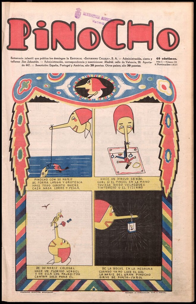 Miniatura de Pinocho: semanario infantil, nº 38 del 8 de noviembre de 1925