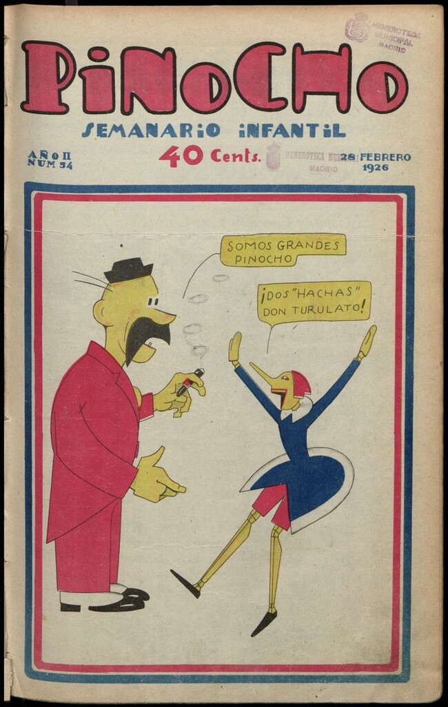 Miniatura de Pinocho: semanario infantil, nº 54 del 28 de febrero de 1926