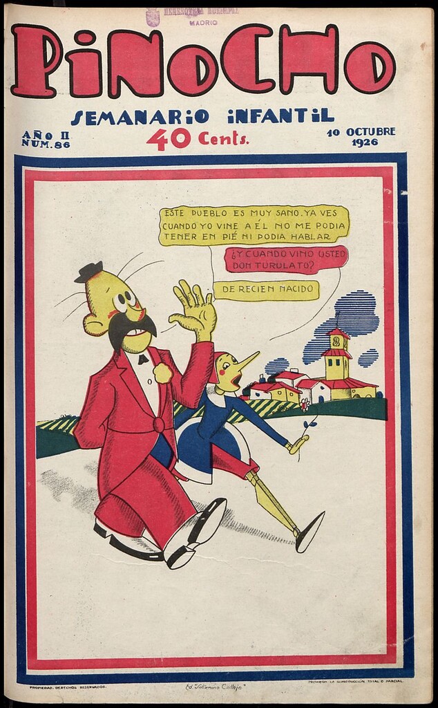 Miniatura de Pinocho: semanario infantil, nº 86 del 10 de octubre de 1926