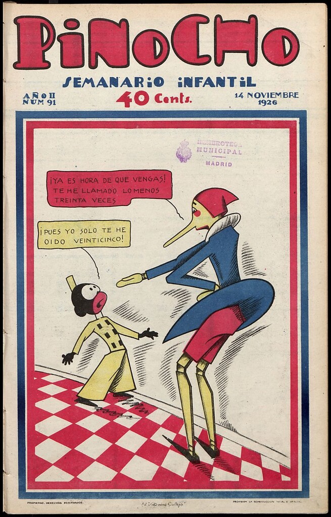 Miniatura de Pinocho: semanario infantil, nº 91 del 14 de noviembre de 1926