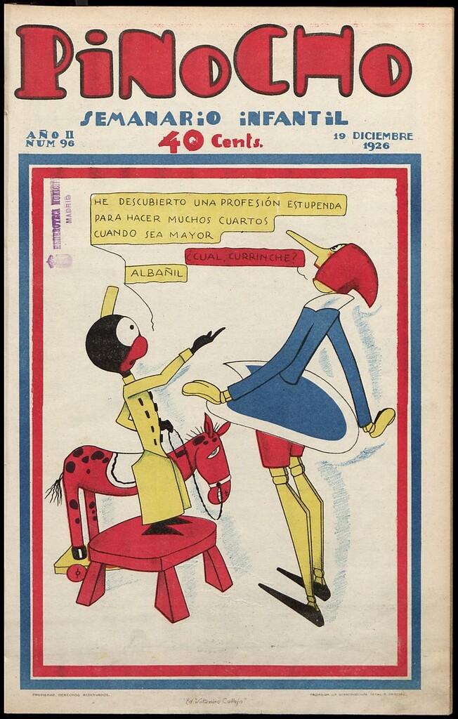 Miniatura de Pinocho: semanario infantil, nº 96 del 19 de diciembre de 1926