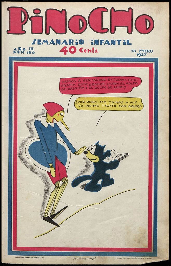 Miniatura de Pinocho: semanario infantil, nº 100 del 16 de enero de 1927