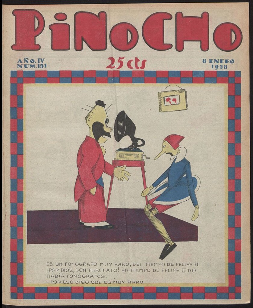 Miniatura de Pinocho: semanario infantil, nº 151 del 8 de enero de 1928