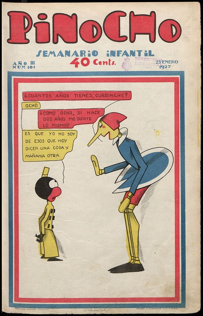 Miniatura de Pinocho: semanario infantil, nº 101 del 23 de enero de 1927