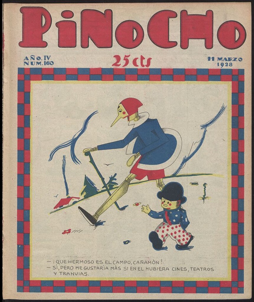 Miniatura de Pinocho: semanario infantil, nº 160 del 11 de marzo de 1928