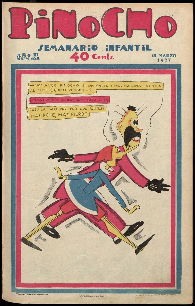 Miniatura de Pinocho: semanario infantil, nº 108 del 13 de marzo de 1927