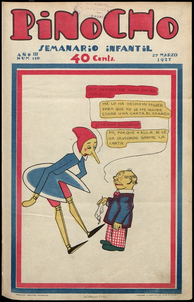 Miniatura de Pinocho: semanario infantil, nº 110 del 27 de marzo de 1927