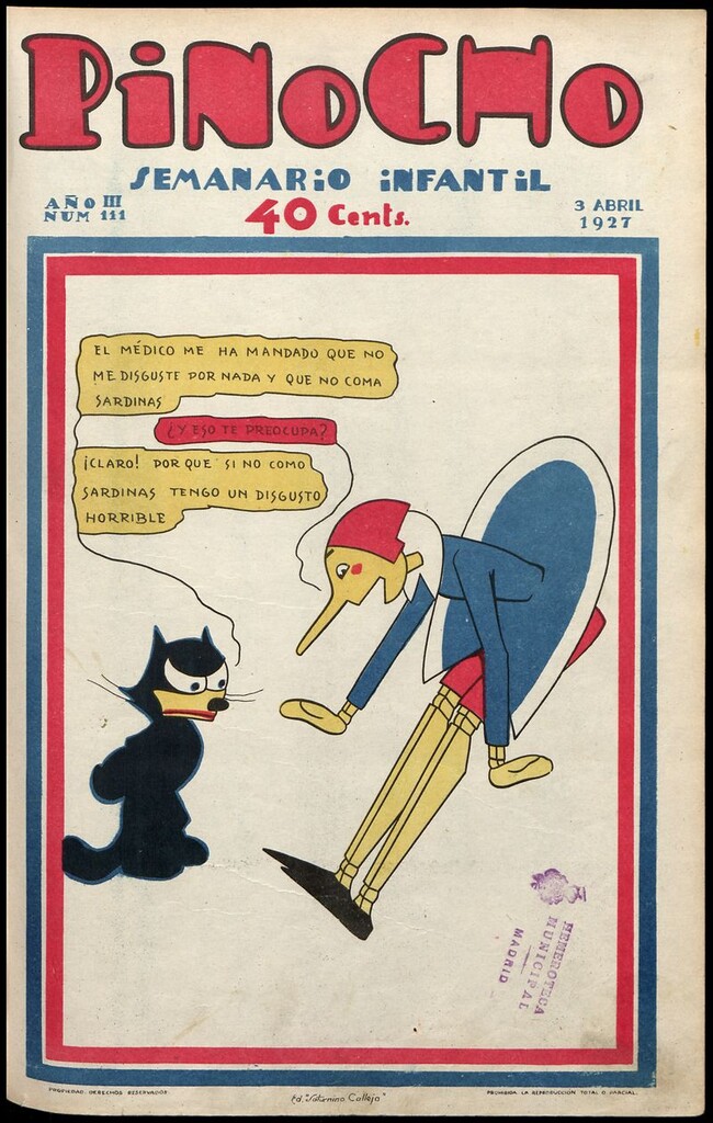Miniatura de Pinocho: semanario infantil, nº 111 del 3 de abril de 1927