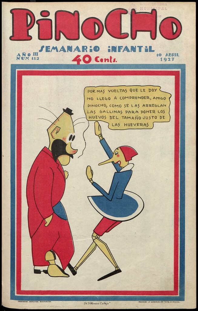 Miniatura de Pinocho: semanario infantil, nº 112 del 10 de abril de 1927