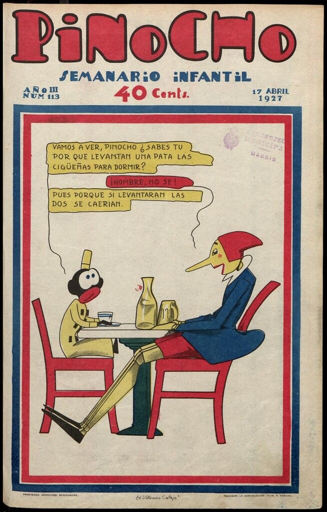 Miniatura de Pinocho: semanario infantil, nº 113 del 17 de abril de 1927
