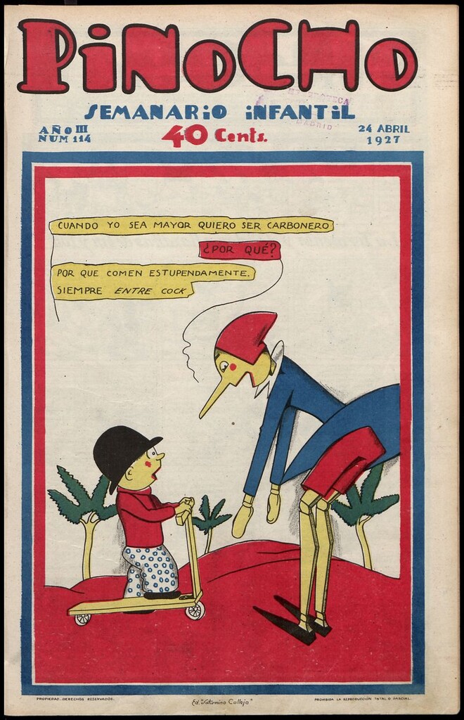 Miniatura de Pinocho: semanario infantil, nº 114 del 24 de abril de 1927
