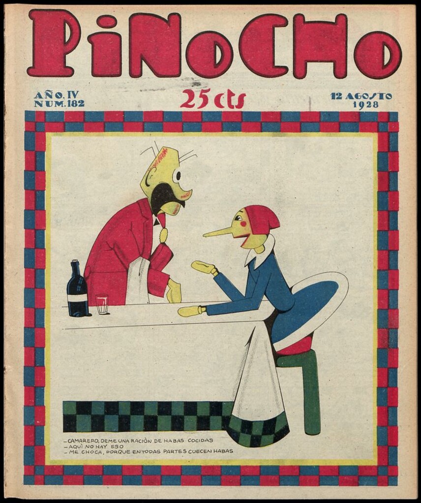 Miniatura de Pinocho: semanario infantil, nº 182 del 12 de agosto de 1928