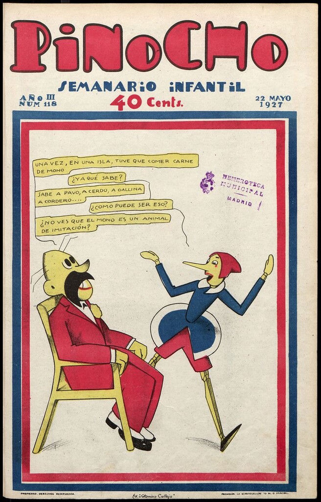 Miniatura de Pinocho: semanario infantil, nº 118 del 22 de mayo de 1927