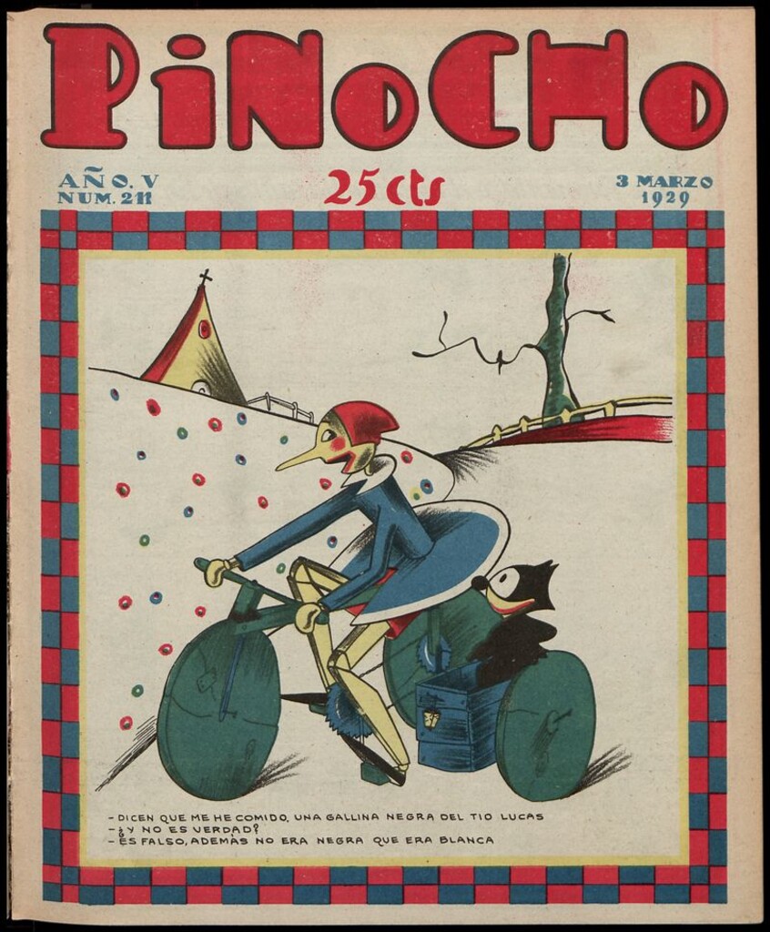 Miniatura de Pinocho: semanario infantil, nº 211 del 3 de marzo de 1929